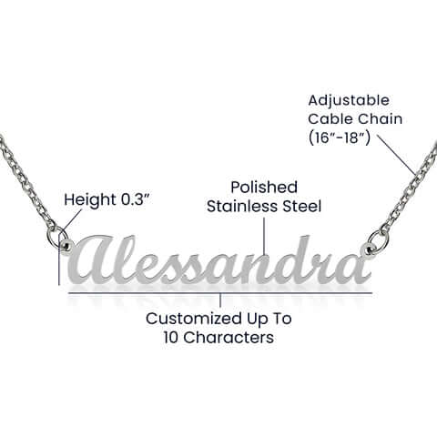 Personalized Name Necklace - Custom Message Card - 🩶 Personalized Name Necklace– Transform your daily routine with a touch of personal magic. Our necklace is more than just jewelry; it’s a canvas for your unique journey with a personalized message card.