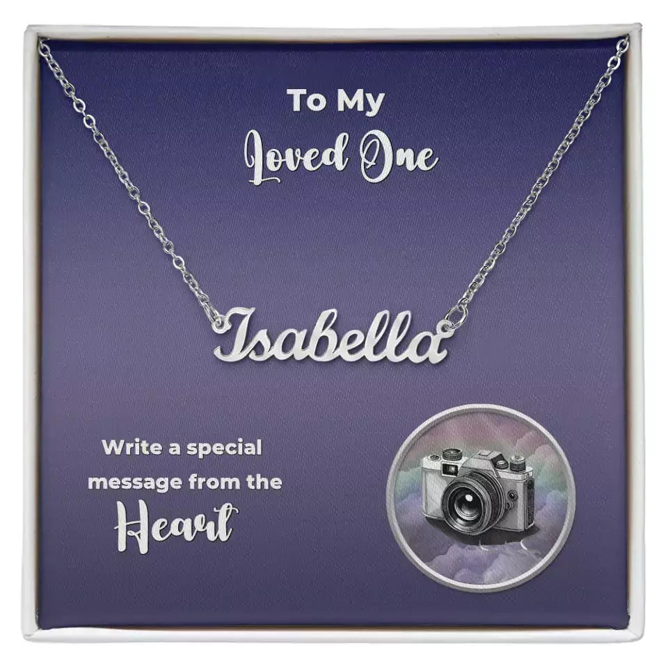 Personalized Name Necklace - Custom Message Card - 🩶 Personalized Name Necklace– Transform your daily routine with a touch of personal magic. Our necklace is more than just jewelry; it’s a canvas for your unique journey with a personalized message card.