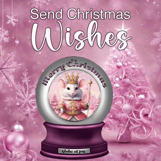 Pink Globe of Joy- Send iMessage Christmas Wishes - Download For FREE More Than Charms Digital