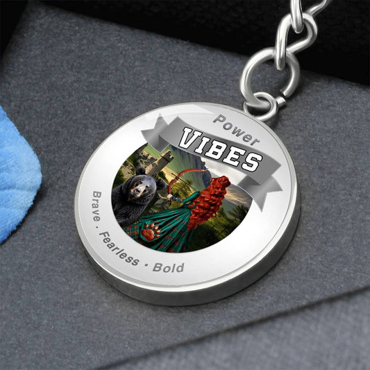 Power Vibes Charm Keychain — Brave Archer ShineOn Fulfillment