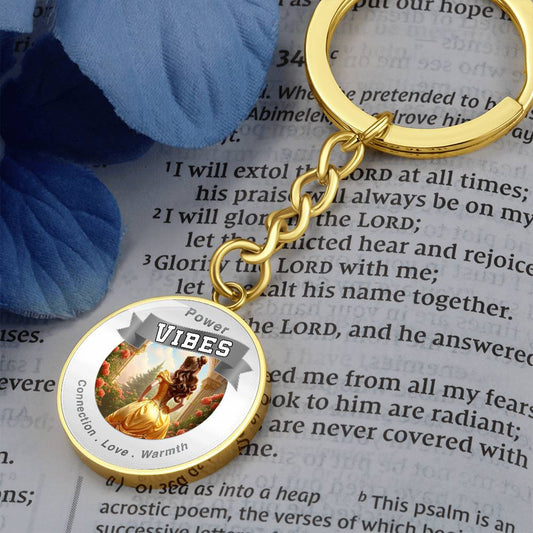 Power Vibes Charm Keychain - Love of Beauty ShineOn Fulfillment