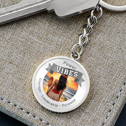Power Vibes Charm Keychain - Ocean Champion ShineOn Fulfillment