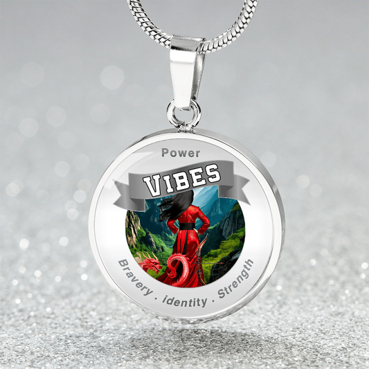 Power Vibes Charm Necklace — Spirit of the Dragon Warrior ShineOn Fulfillment