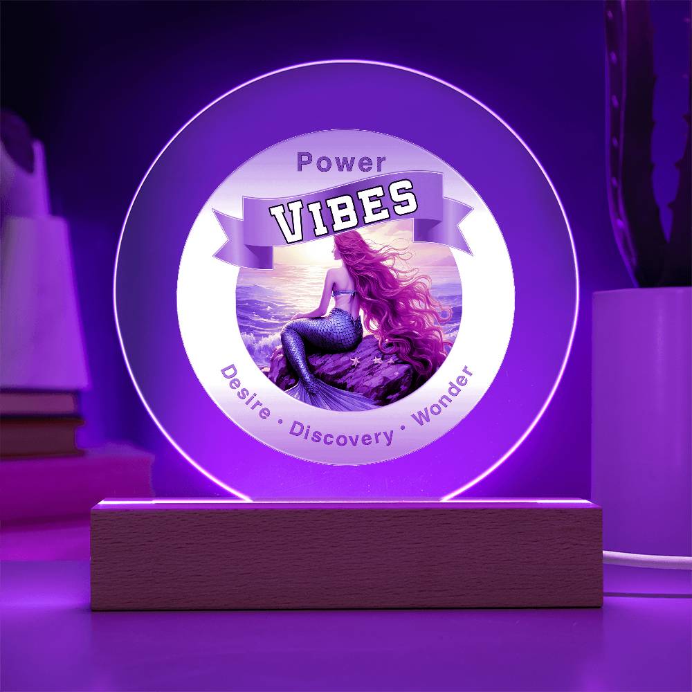 Power Vibes USB LED Light - Ocean Dreamer - This Radiant LED Night Light is more than just a decorative accent — it’s a glowing reflection of your journey, dreams, and intentions. Thoughtfully designed to inspire, it features powerful affirmations, sacred