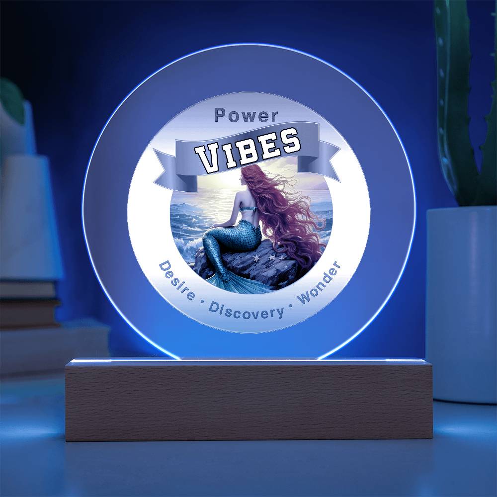 Power Vibes USB LED Light - Ocean Dreamer - This Radiant LED Night Light is more than just a decorative accent — it’s a glowing reflection of your journey, dreams, and intentions. Thoughtfully designed to inspire, it features powerful affirmations, sacred