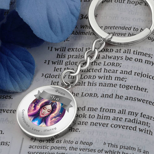 Quan Yin - Charm Keychain for Compassion Love Mercy ShineOn Fulfillment