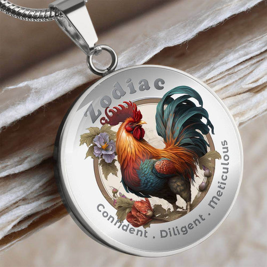 Rooster- Chinese Zodiac - Charm Necklace ShineOn Fulfillment