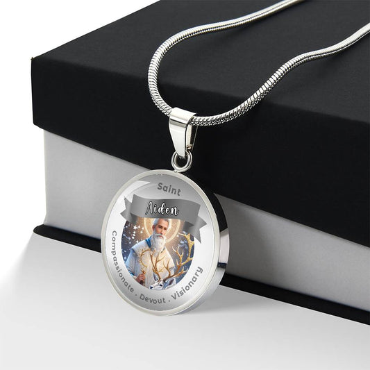 Saint Aiden Charm Necklace - Compassion, Devout & Visionary ShineOn Fulfillment