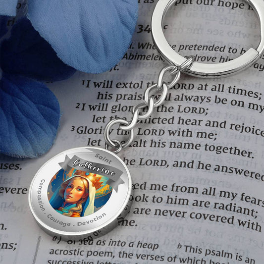 Saint Catherine - Charm Keychain ShineOn Fulfillment