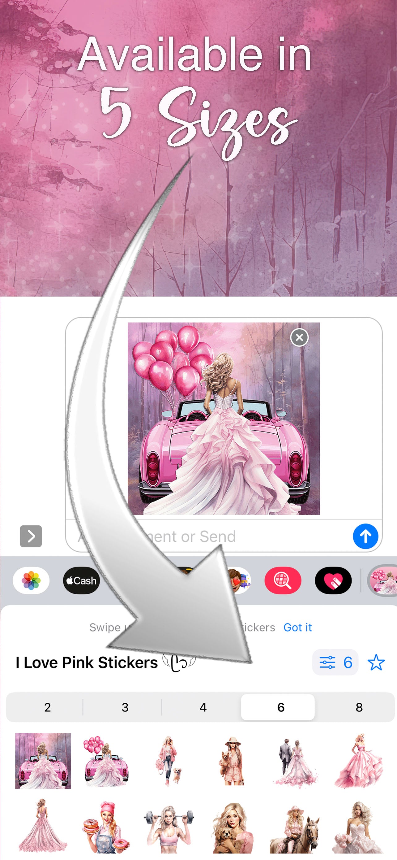 I Love Pink: iMessage Sticker Pack - Download For FREE - Embrace the power of PINK! Get ready to embrace the power of pink with our delightful iMessage sticker pack! Express yourself in the most vibrant and charming way possible with a collection of stick