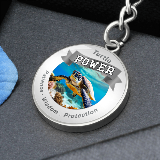 Turtle Power Luxury Charm Keychain ShineOn Fulfillment