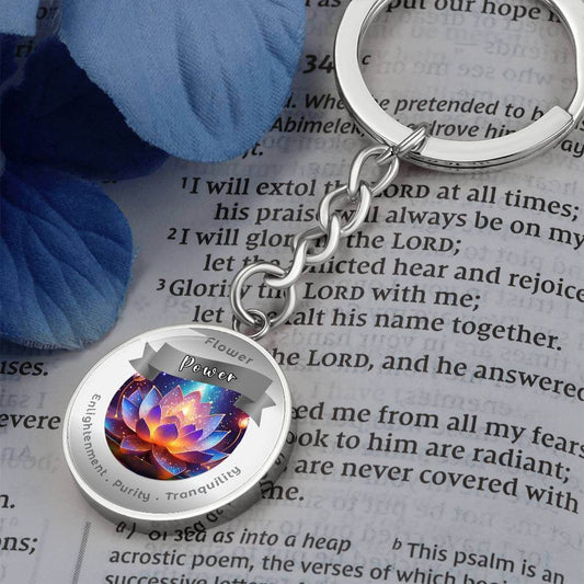 Water Lily- Charm Keychain ShineOn Fulfillment