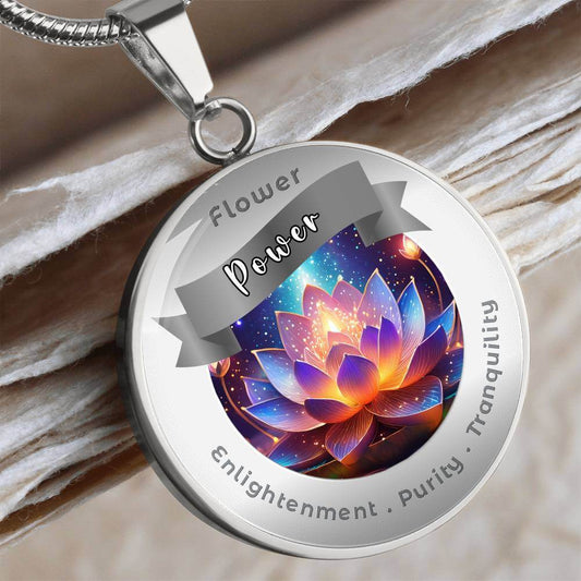 Water Lily - Charm Necklace ShineOn Fulfillment