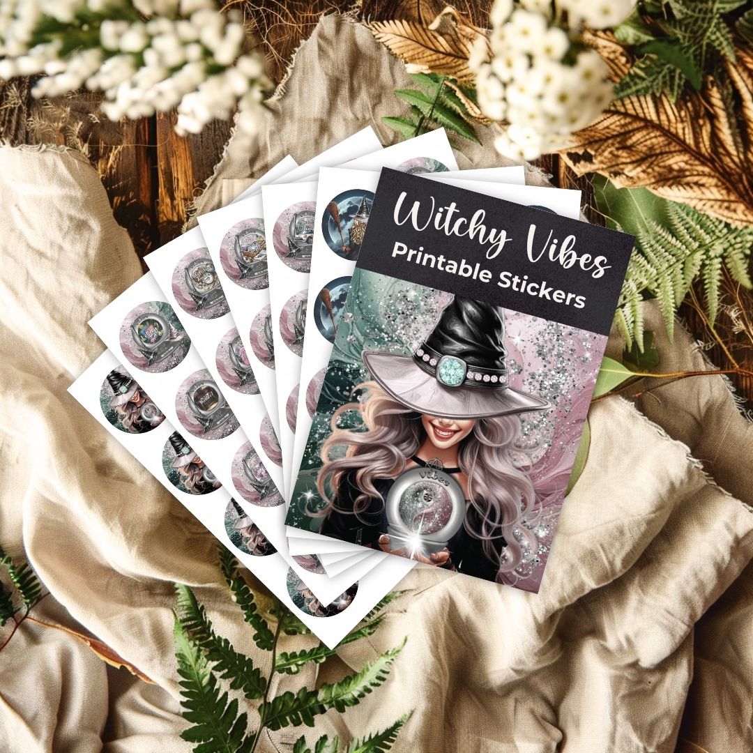 Witchy Vibes Printable Stickers - Printable Stickers: Add Sparkle to Your World! Bring enchantment to your creative projects with Witchy Vibes Printable Stickers! Straight from the Universe, this mystical collection is here to transform your world into a