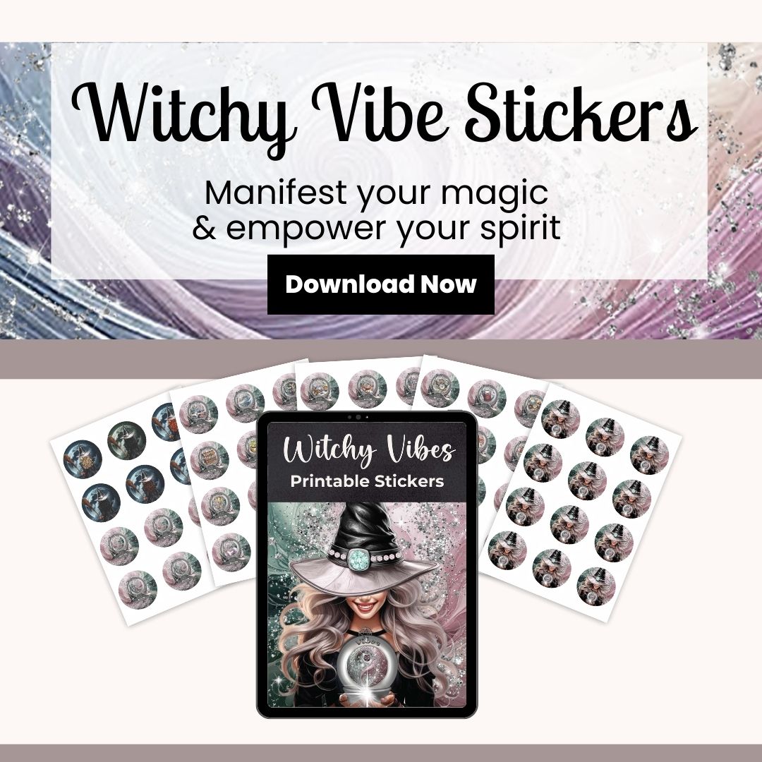 Witchy Vibes Printable Stickers - Printable Stickers: Add Sparkle to Your World! Bring enchantment to your creative projects with Witchy Vibes Printable Stickers! Straight from the Universe, this mystical collection is here to transform your world into a