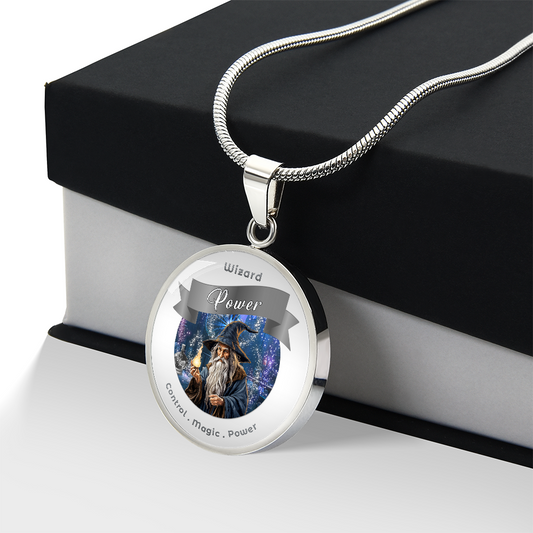 Wizard - RPG Fantasy Charm Necklace ShineOn Fulfillment