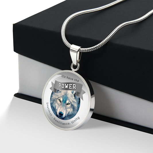 Wolf - Power Animal Charm Necklace - Instinct Residence Unity ShineOn Fulfillment