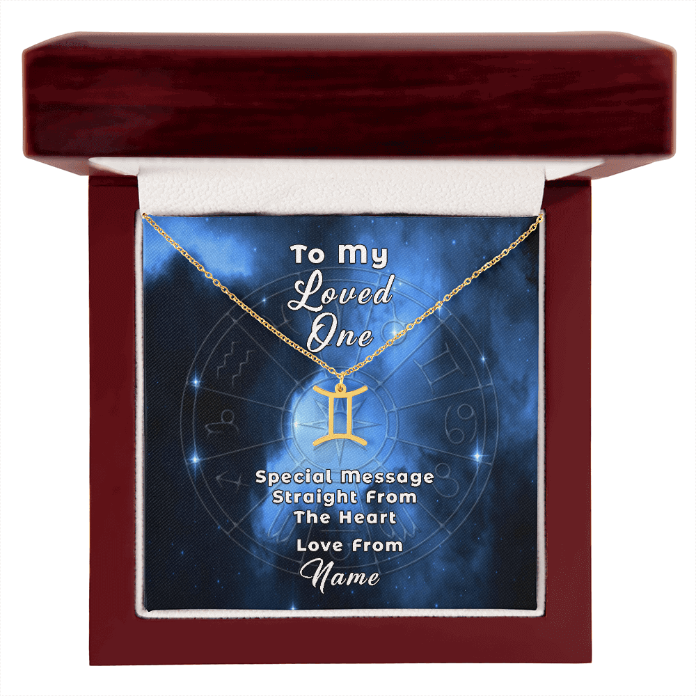 Zodiac Necklace with Custom-Designed Message Card ShineOn Fulfillment