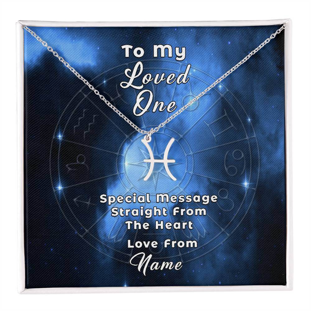 Zodiac Necklace with Custom-Designed Message Card ShineOn Fulfillment