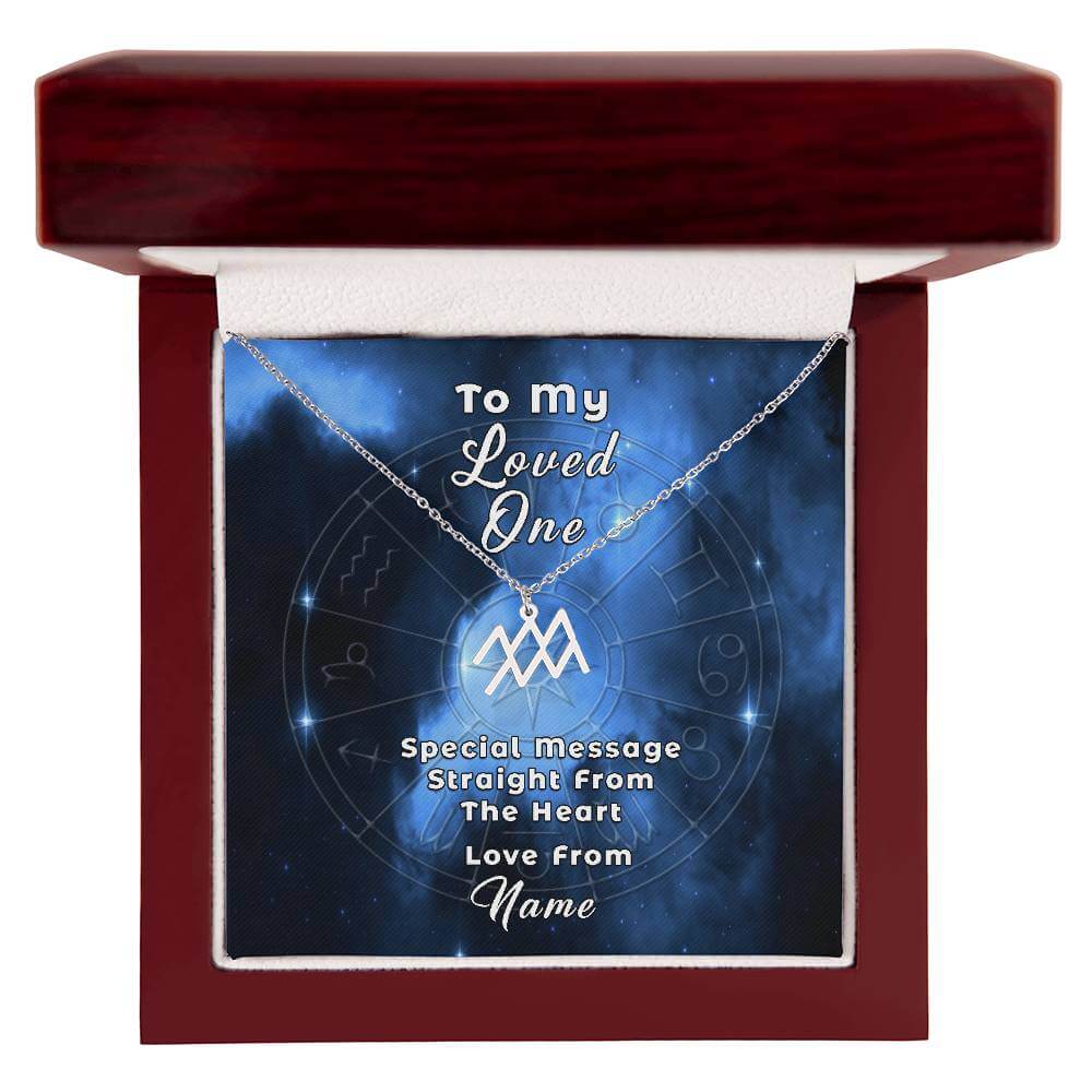 Zodiac Necklace with Custom-Designed Message Card ShineOn Fulfillment