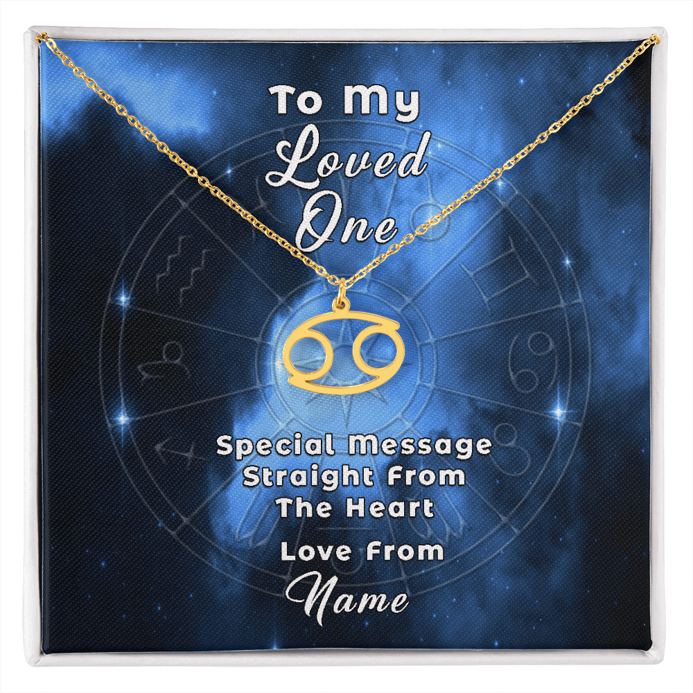 Zodiac Necklace with Custom-Designed Message Card ShineOn Fulfillment