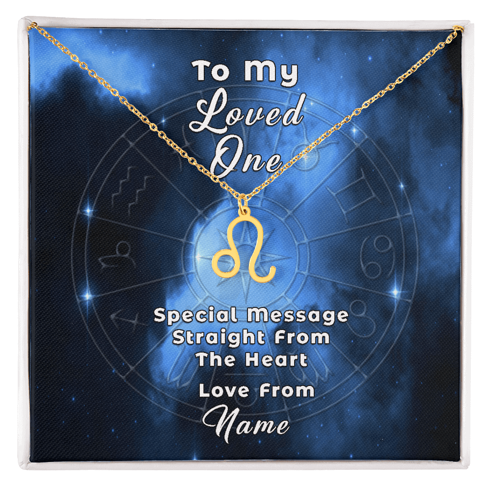 Zodiac Necklace with Custom-Designed Message Card ShineOn Fulfillment