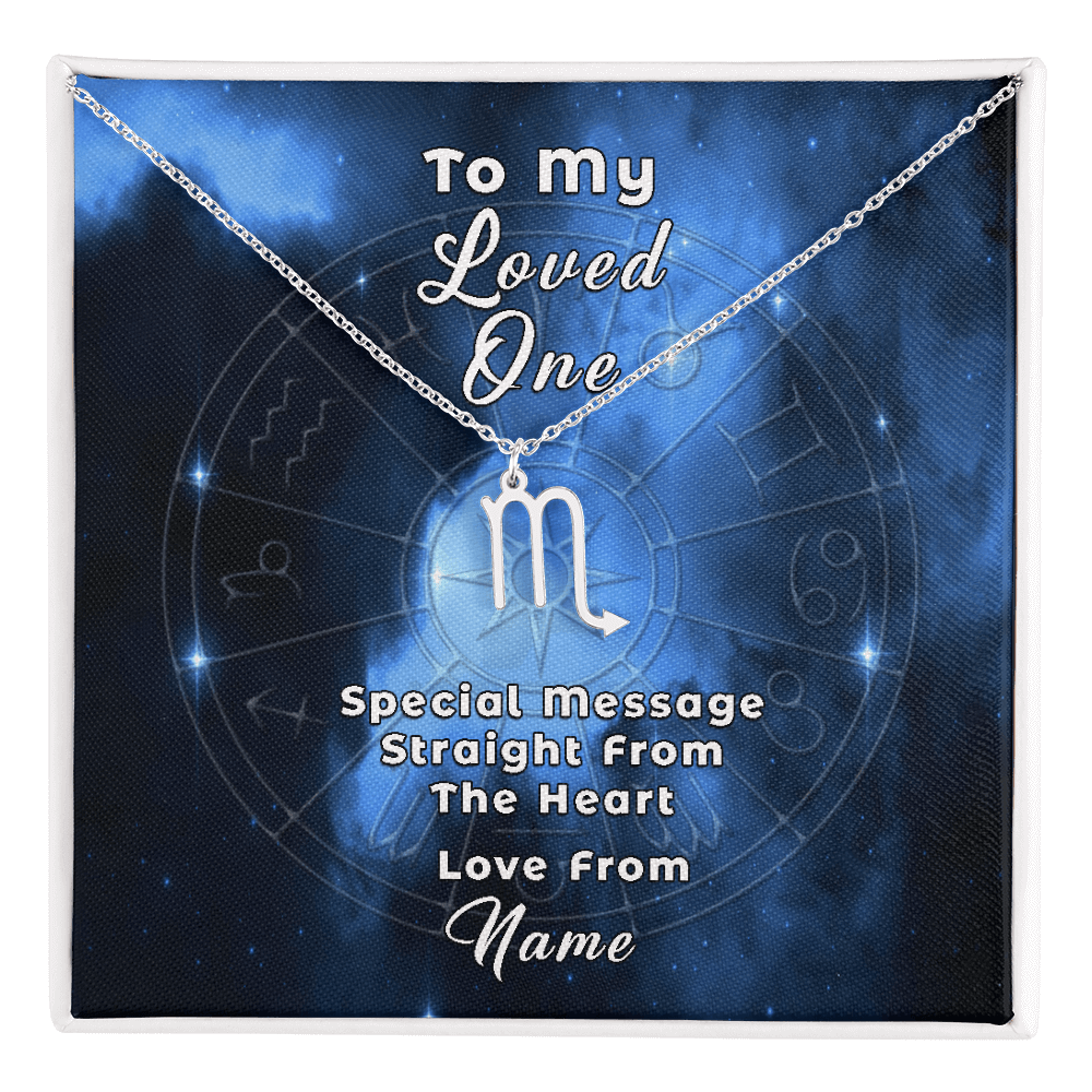 Zodiac Necklace with Custom-Designed Message Card ShineOn Fulfillment