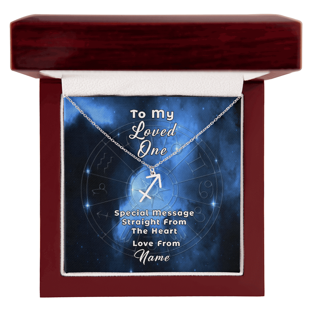 Zodiac Necklace with Custom-Designed Message Card ShineOn Fulfillment