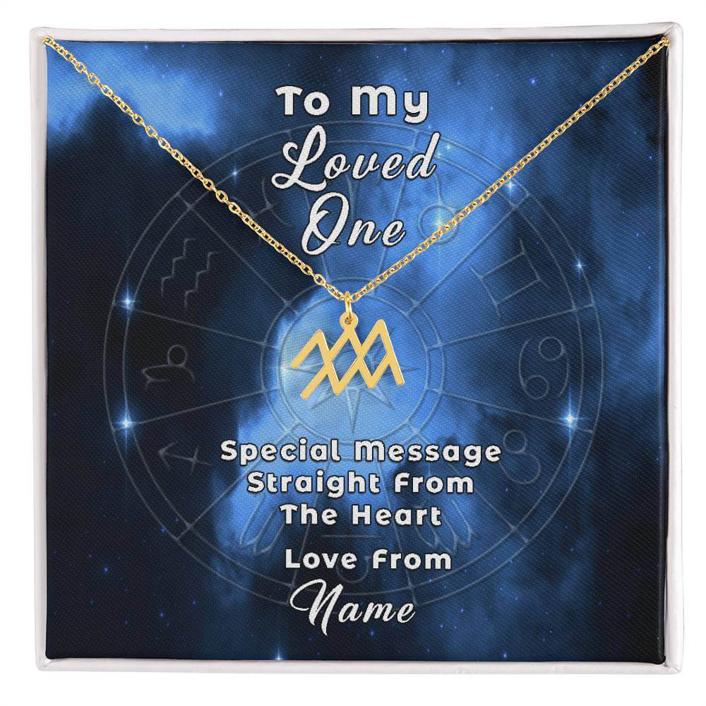 Zodiac Necklace with Custom-Designed Message Card ShineOn Fulfillment