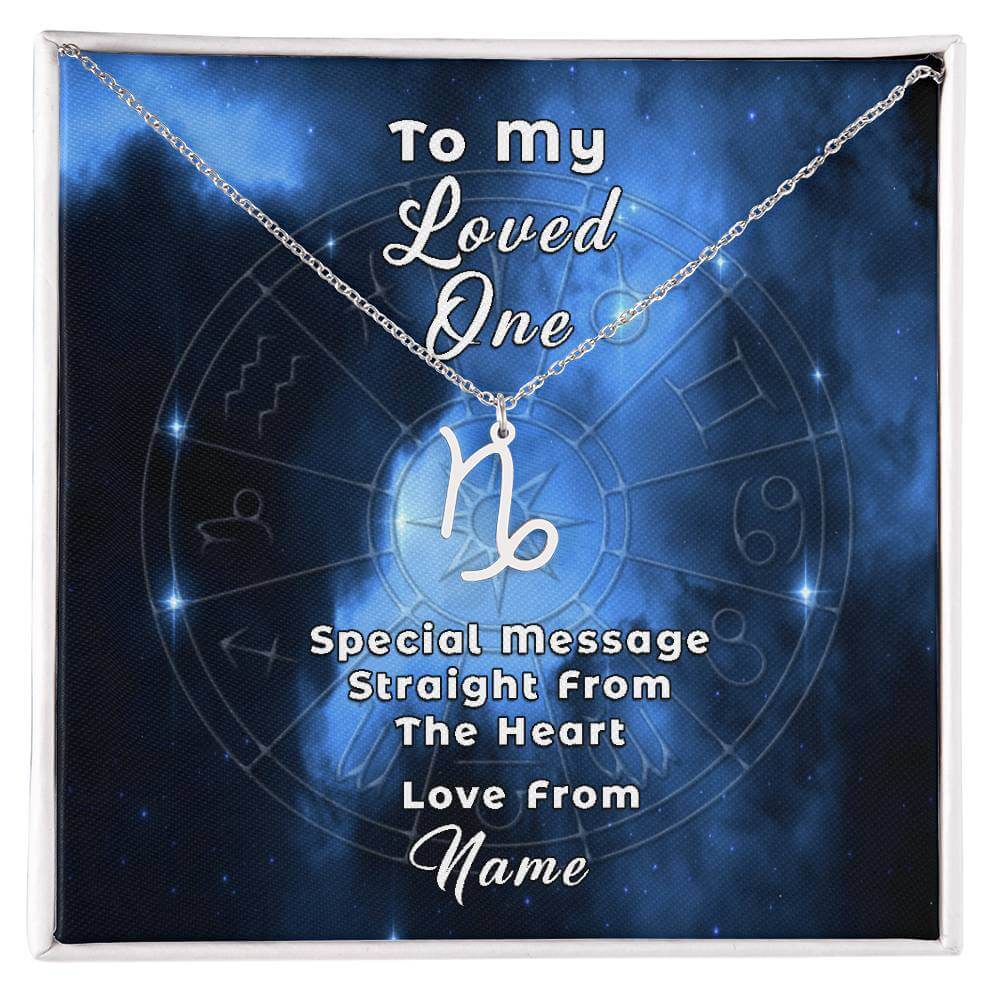 Zodiac Necklace with Custom-Designed Message Card ShineOn Fulfillment