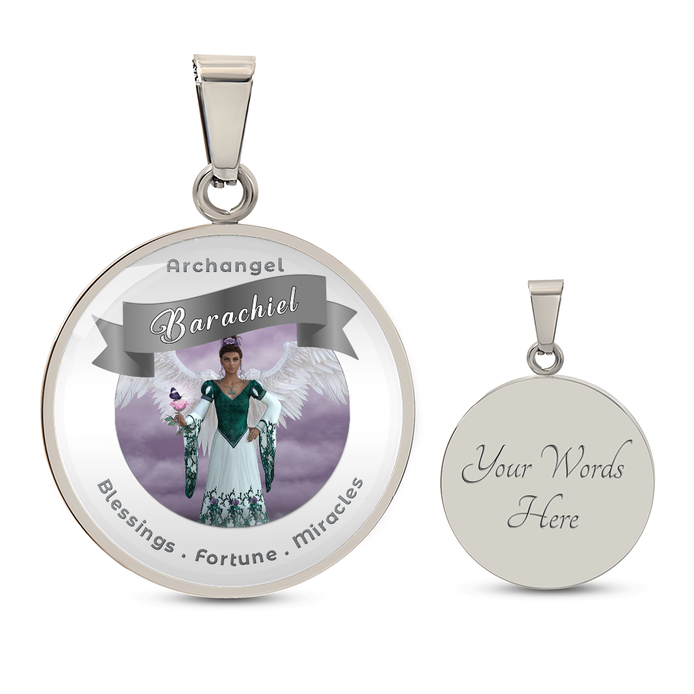 Archangel Barachiel - Affirmation Necklace For Blessings, Good Fortune & Miracles - More Than CharmsMore Than Charms