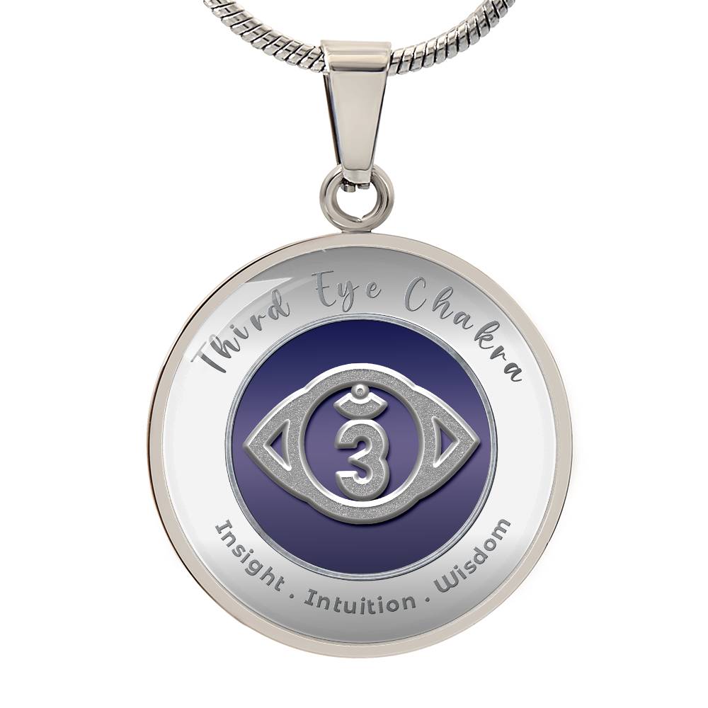 Third Eye Chakra - Intuition Insight Wisdom - Affirmation Necklace - More Than CharmsMore Than Charms