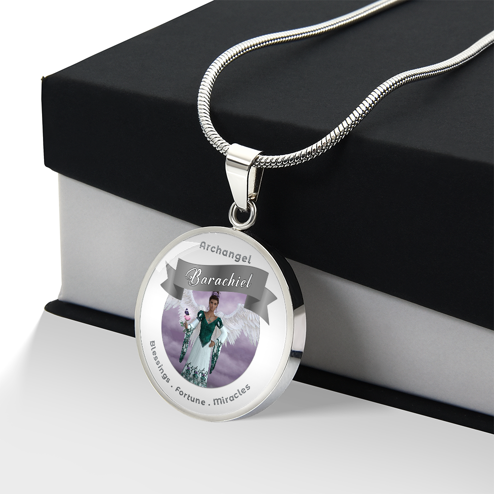 Archangel Barachiel - Affirmation Necklace For Blessings, Good Fortune & Miracles - More Than CharmsMore Than Charms