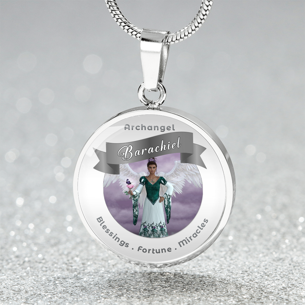 Archangel Barachiel - Affirmation Necklace For Blessings, Good Fortune & Miracles - More Than CharmsMore Than Charms
