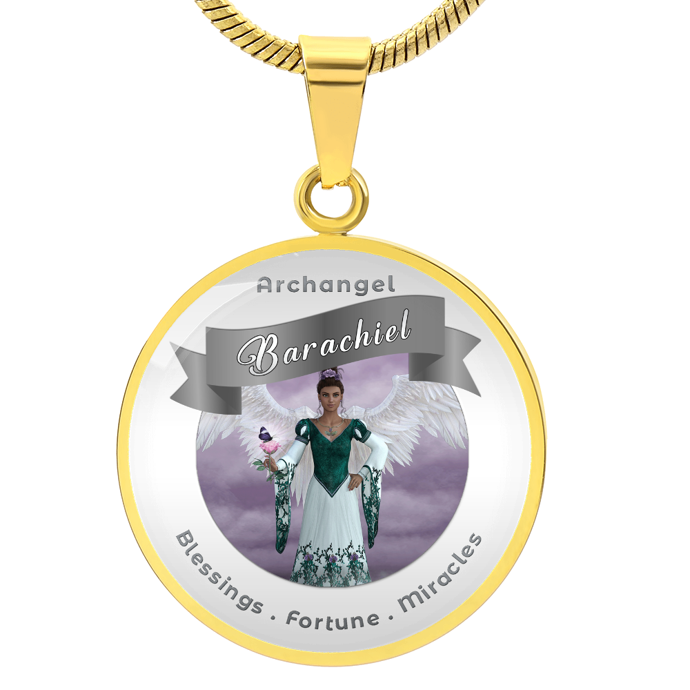 Archangel Barachiel - Affirmation Necklace For Blessings, Good Fortune & Miracles - More Than CharmsMore Than Charms