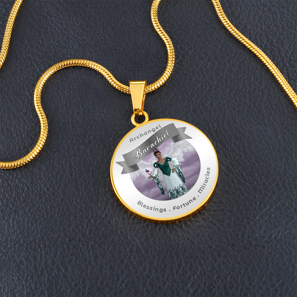 Archangel Barachiel - Affirmation Necklace For Blessings, Good Fortune & Miracles - More Than CharmsMore Than Charms