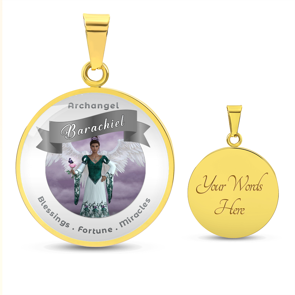 Archangel Barachiel - Affirmation Necklace For Blessings, Good Fortune & Miracles - More Than CharmsMore Than Charms