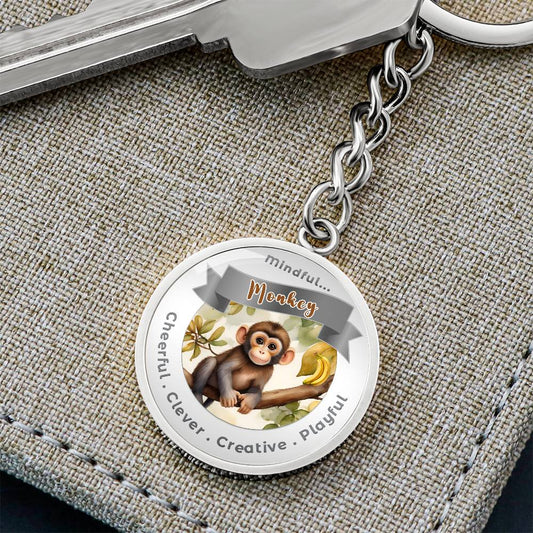 Monkey - Power Animal Charm Keychain ShineOn Fulfillment