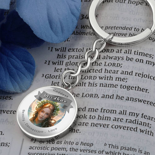 Goddess Cliodhna - Charm Keychain For Beauty Connection Love ShineOn Fulfillment