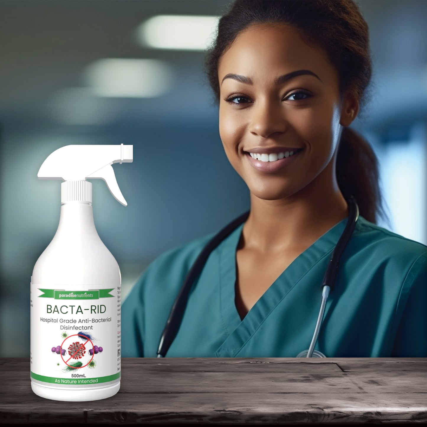 Bacta-Rid Hospital-Grade Disinfectant - Paradise Nutrients - Bacta-Rid is an approved, hospital-grade, antibacterial, disinfectant spray and fogging mist, which kills germs and a broad range of bacteria and viruses including Staphylococcus, Escherichia co