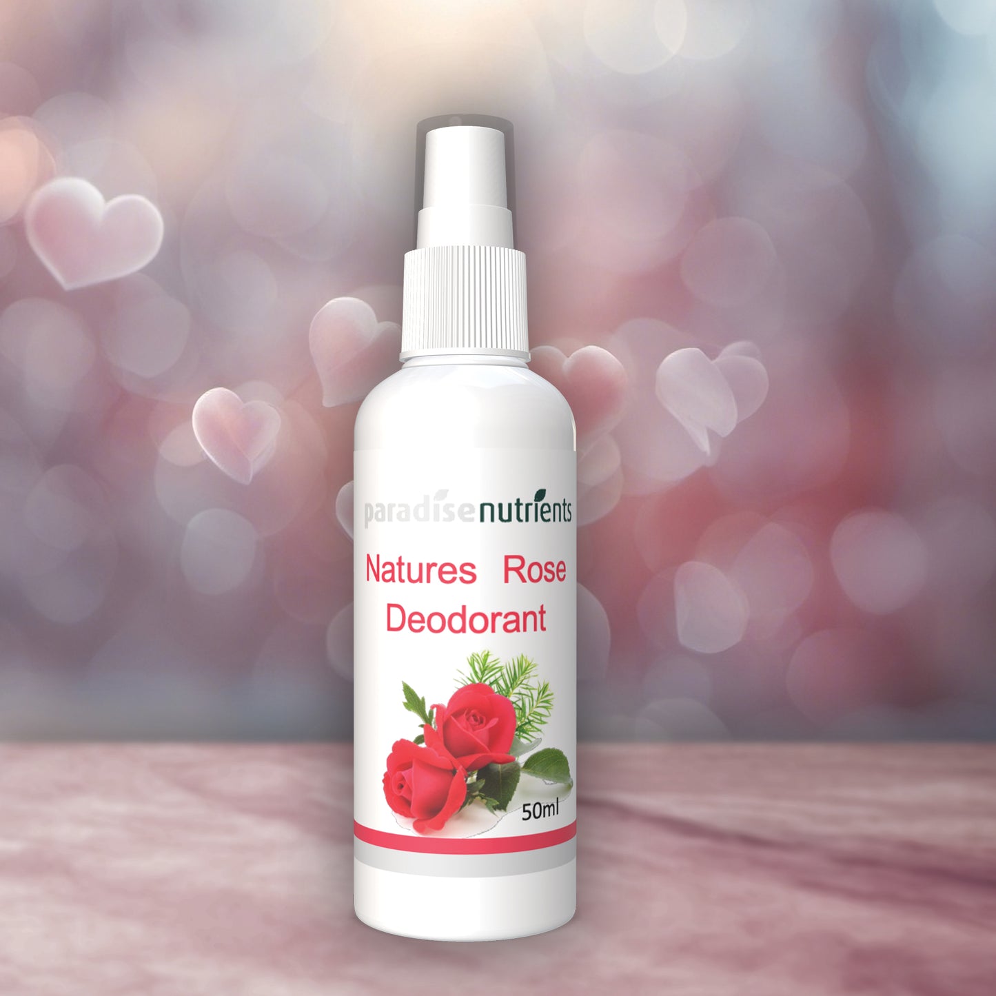 Nature's Rose Deodorant - Paradise Nutrients - Nature's Rose Deodorant blends remarkable plant ingredients - tea tree, roses, lemongrass, clove, citronella, and various fruit and vegetable extracts - to create a natural remedy for perspiration. Nature’s R