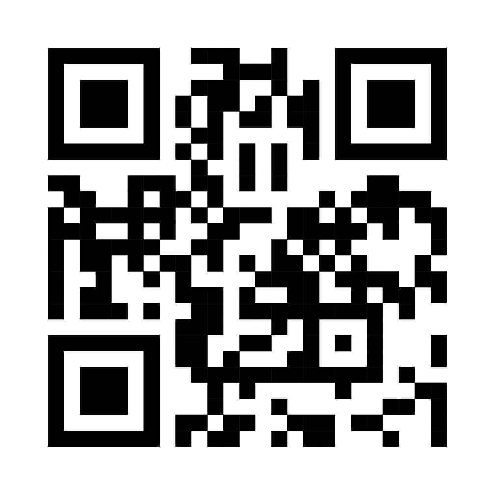Black and white QR code for scanning