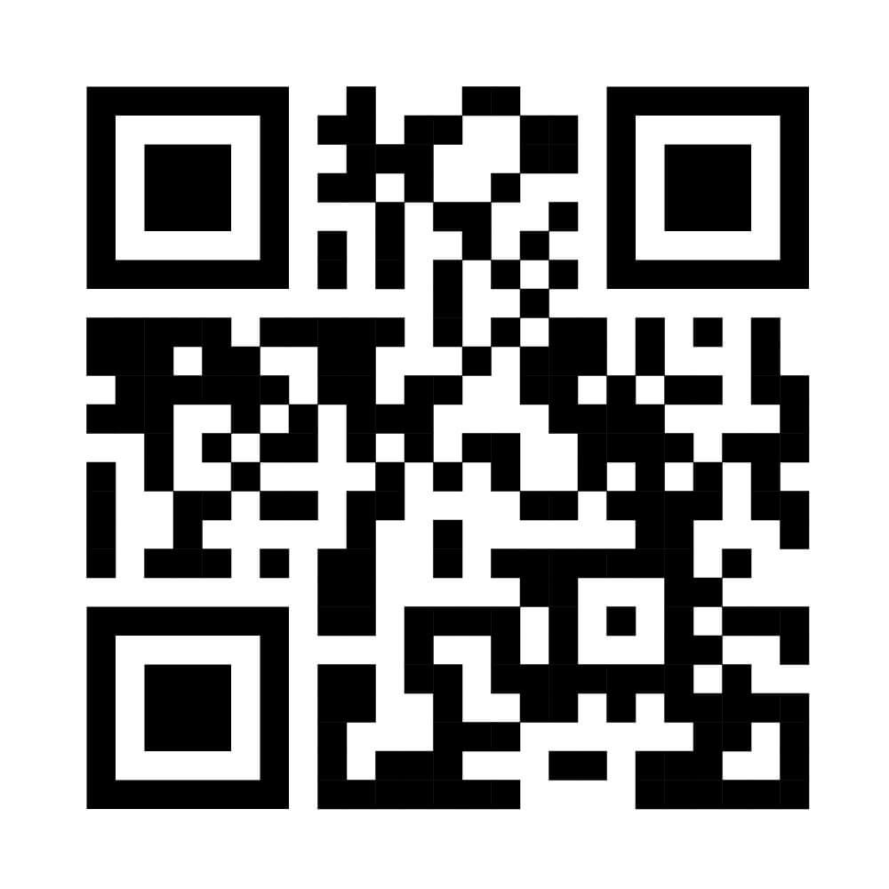 A black and white QR code on a white background.