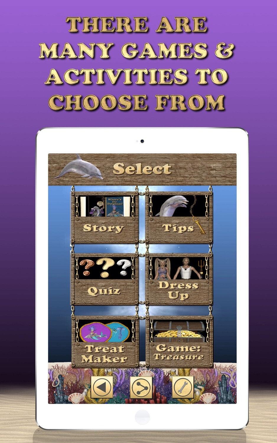 Where's The Dolphin? App - Download For FREE (FREE) - Orion is swimming in his ocean home but there is just one challenge. The little dolphin has simply vanished! Come on an adventure of discovery to find and meet the dolphin and the magical mermaids and