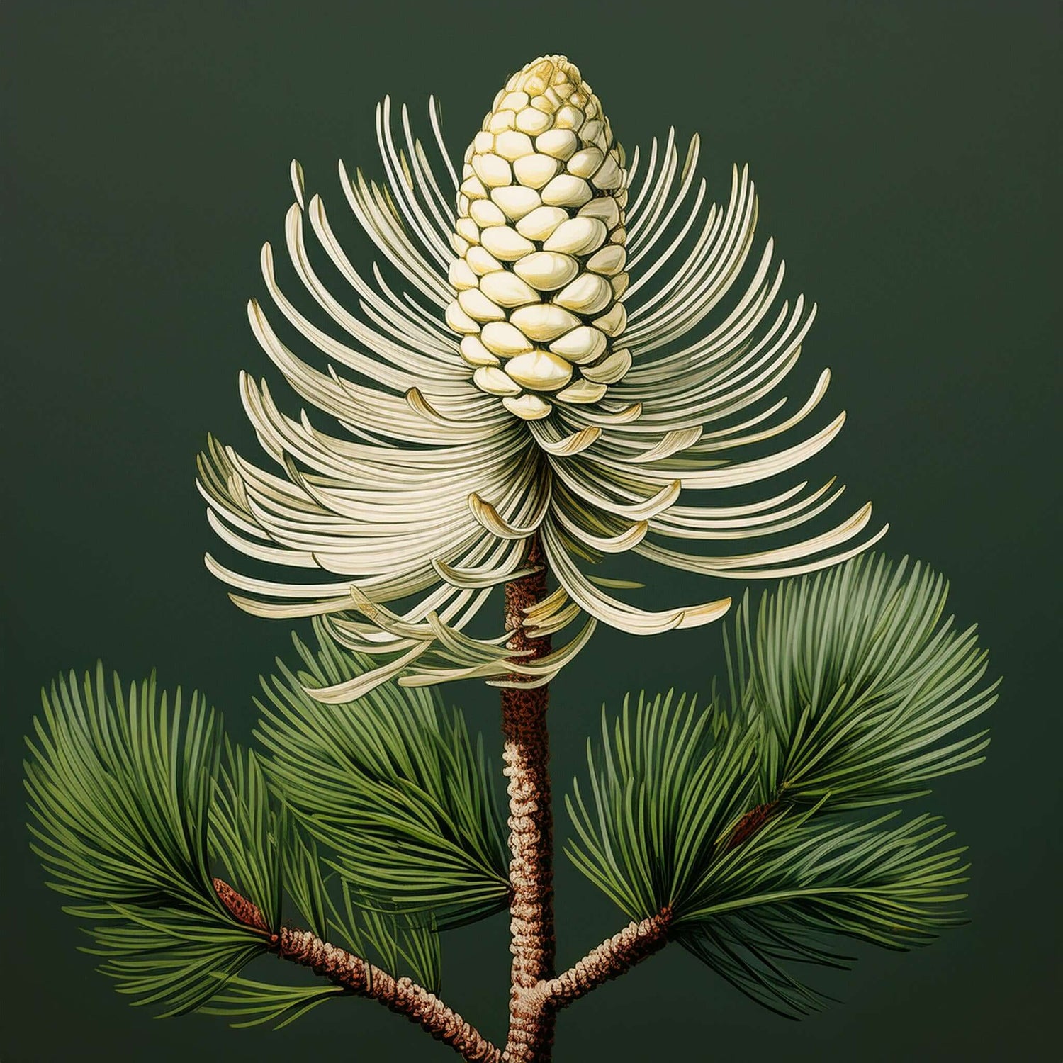 White Pine Cone and Tassel - Flower Power More Than Charms