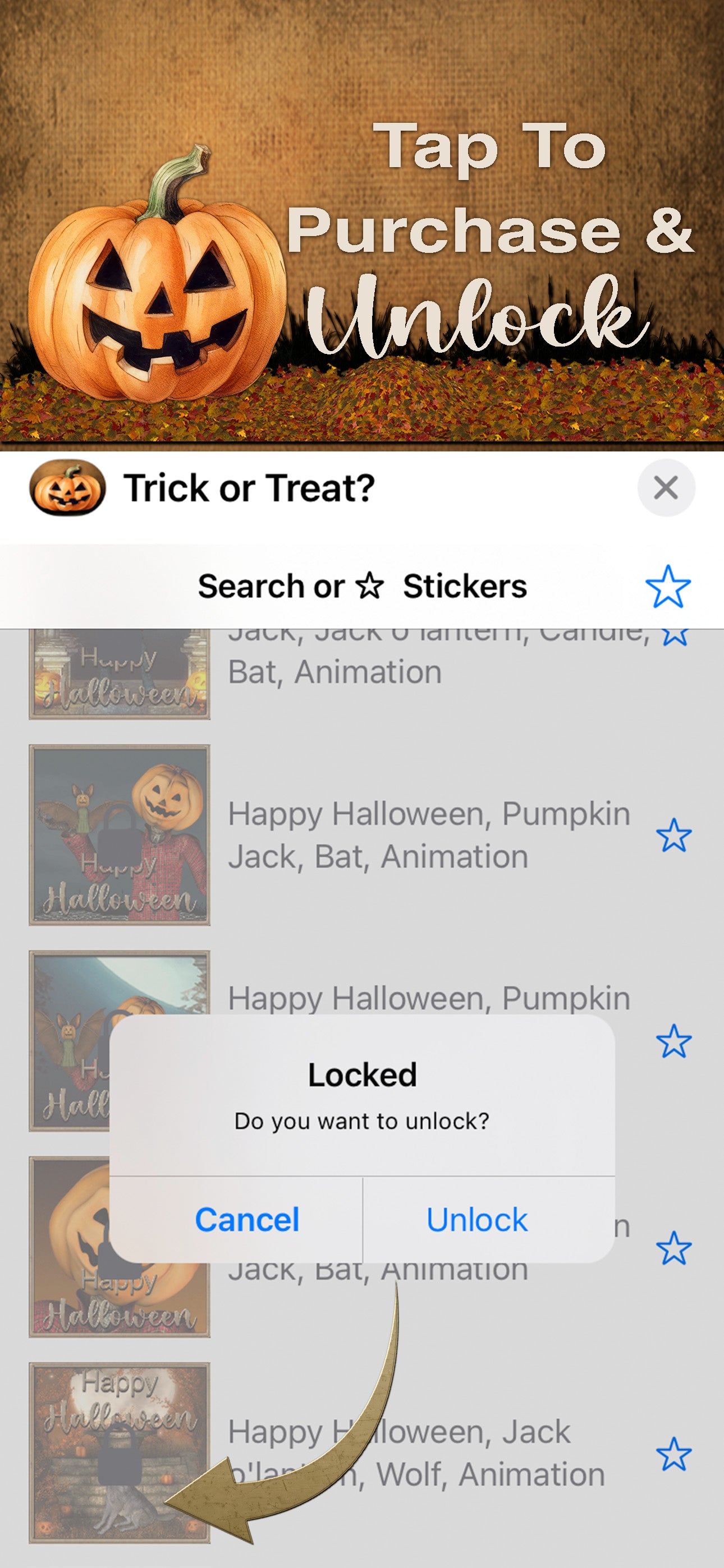 More Than Charms Trick or Treat? Stickers For iMessage