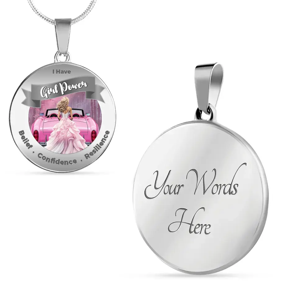 Personalized Girl Power Affirmation Necklace - Belief, Confidence, Resilience - More Than CharmsMore Than Charms