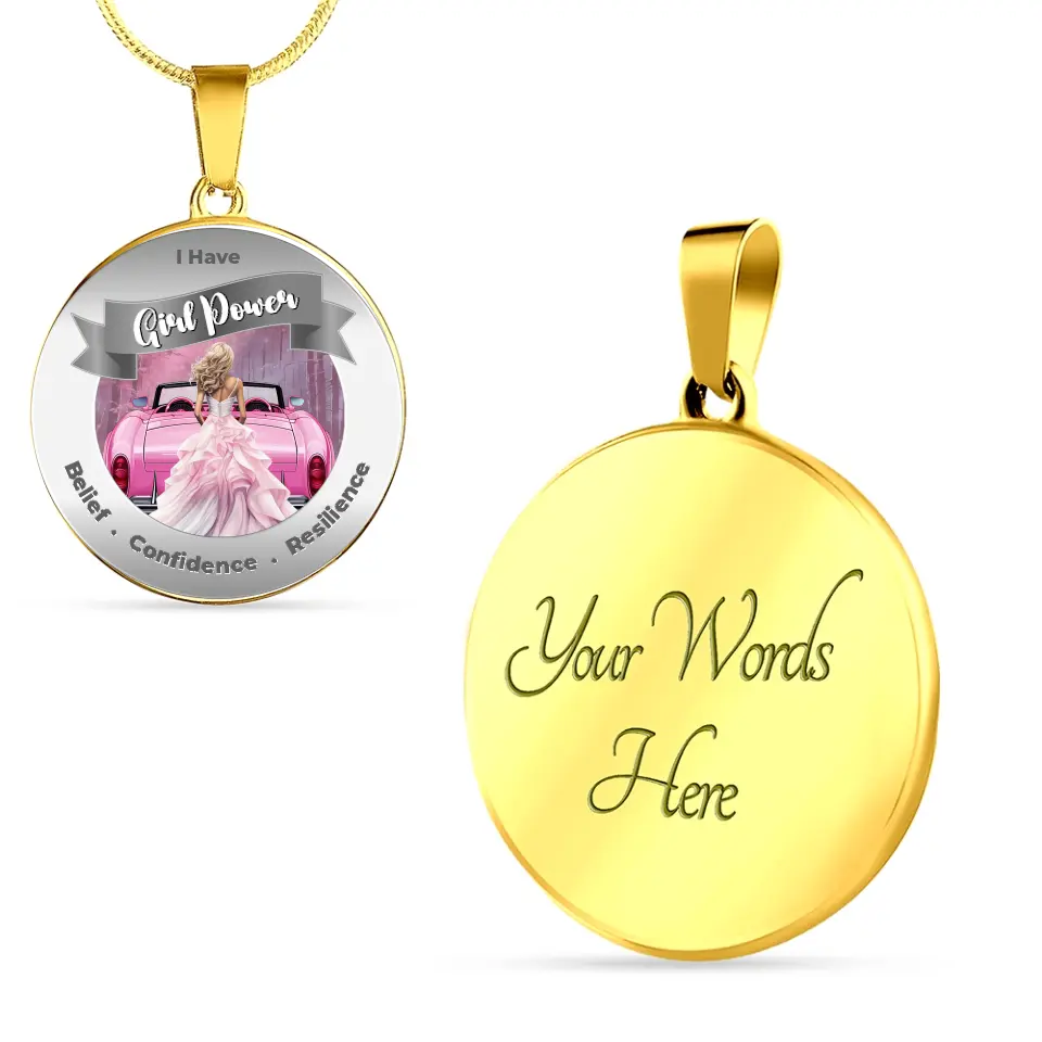 Personalized Girl Power Affirmation Necklace - Belief, Confidence, Resilience - More Than CharmsMore Than Charms