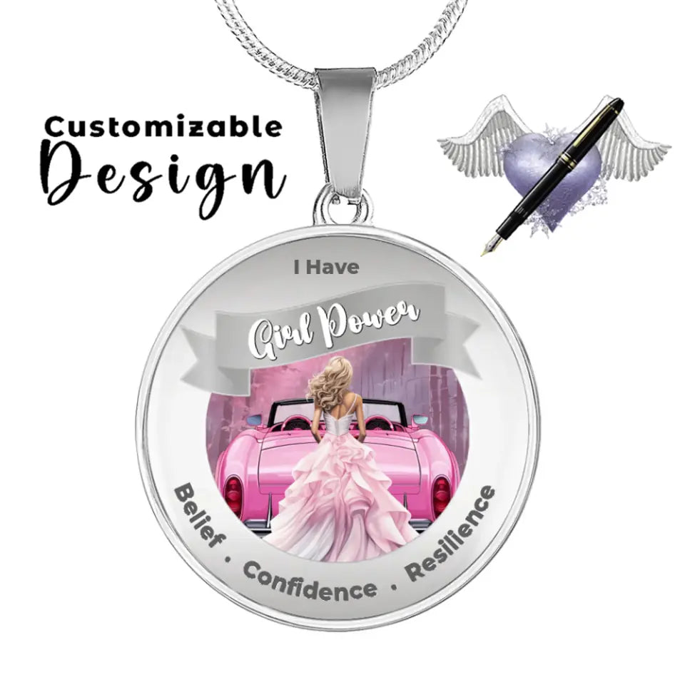 Personalized Girl Power Affirmation Necklace - Belief, Confidence, Resilience - More Than CharmsMore Than Charms
