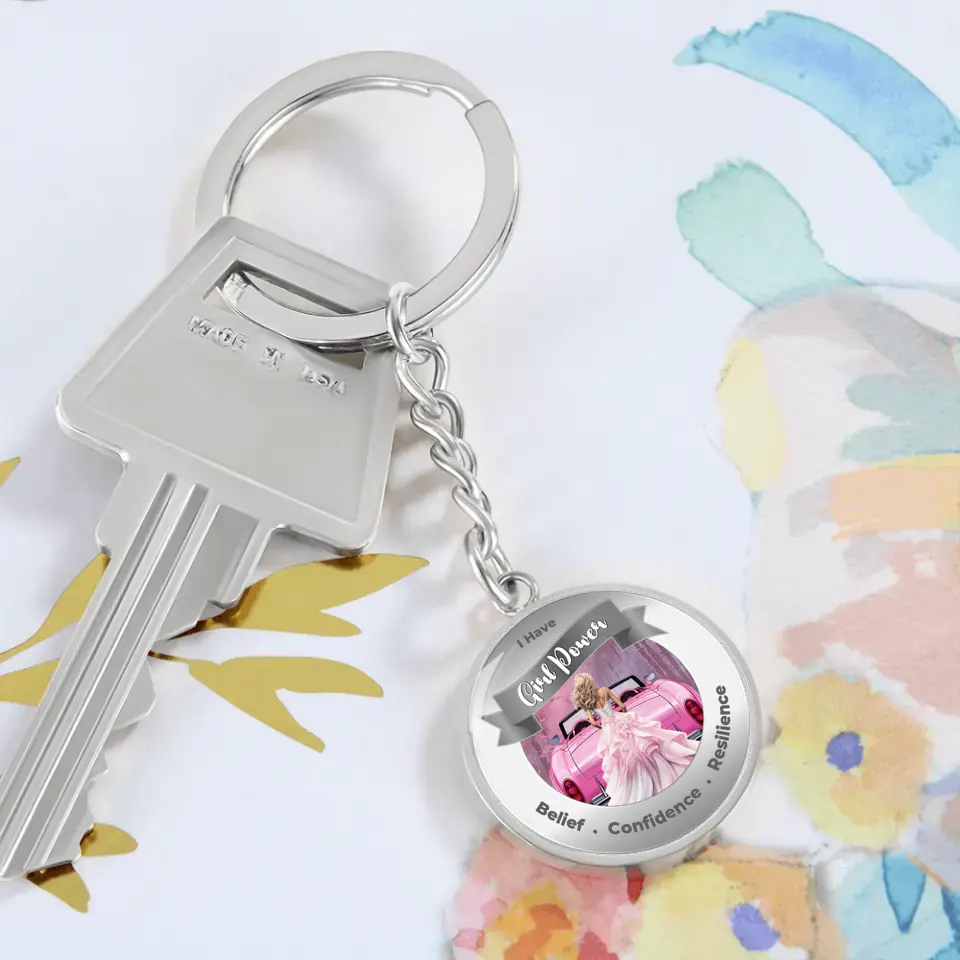 Personalized Girl Power Keychain - Belief, Confidence, Resilience - More Than CharmsMore Than Charms